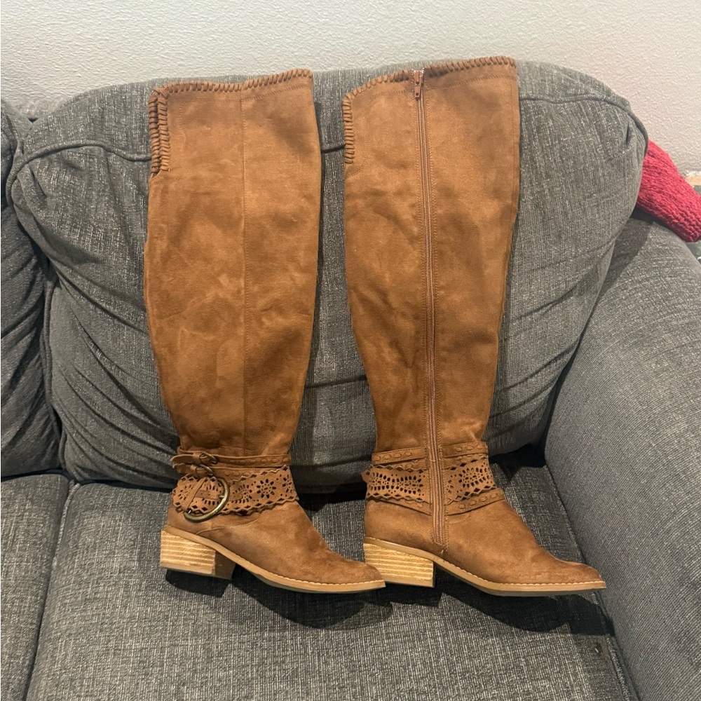 Brown Knee-High Boots